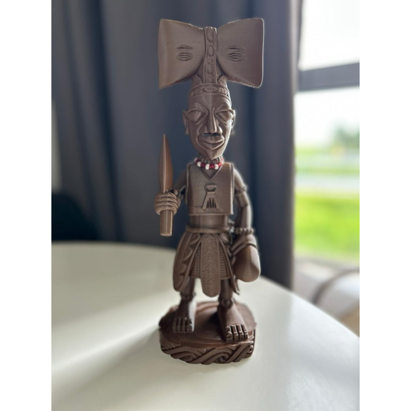 Orisa Sango | Imagem Africana - Ere Orixa Xangô Umbanda, Candomble | 32 cm *NÃO É MADEIRA*