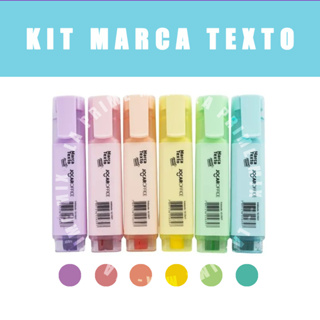 Caneta Marca Texto Tons Pastéis Kit 2 Unidades Leo&Leo  Material Escolar  Papelaria  Ponta Chanfrada em Oferta na Shopee