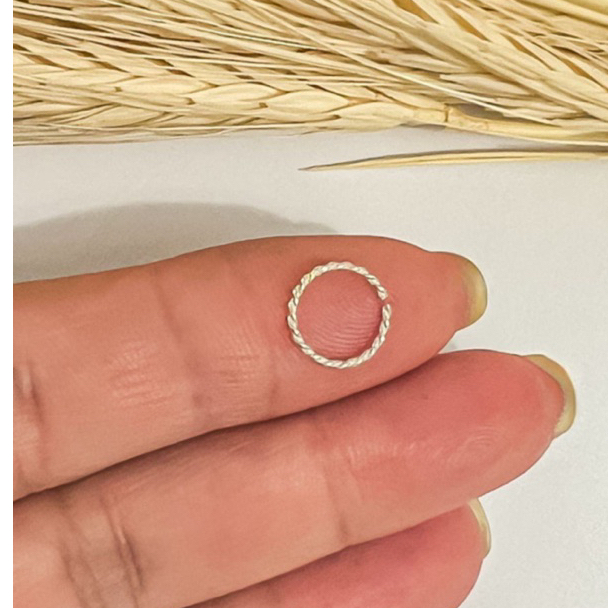 Piercing de Nariz de Prata 925 Argola Torcida 9mm em Oferta na Shopee