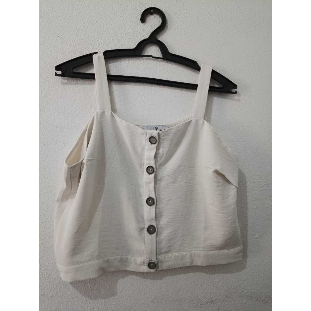 Blusa Cropped Branco Valentina G