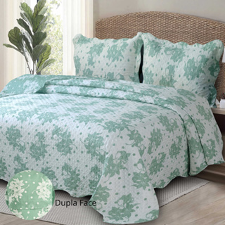 Cobre Leito Colcha Kit 3 Peças Matelado Casal  Padrão e Queen Dupla Face Várias  Estampas em Oferta na Shopee