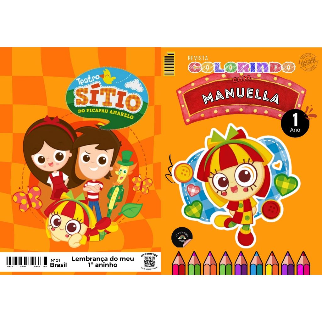 20 Livrinho de Colorir Sitio do Pica Pau Amarelo Personalizado com Nome e Idade Festa Infantil Aniversário