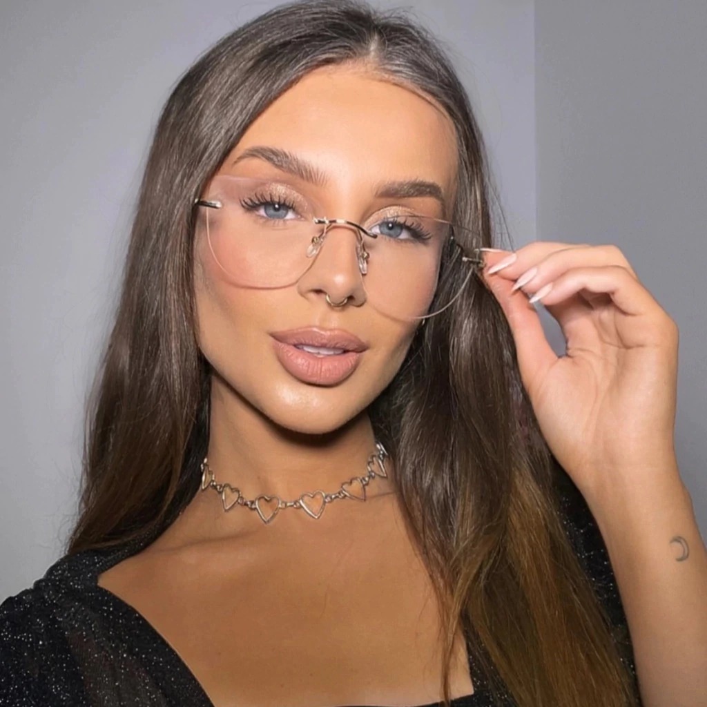 Armação de Grau Feminina Adicionamos seu grau, lente Separadamente Balgriff Sem Aro modelo Alice