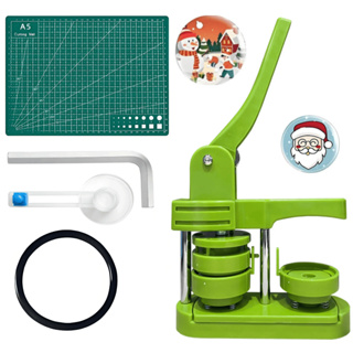Kit Conjunto Máquina de Crachá Rotação Máquina De Button, Botão, Broche, Crachá 32/44/58mm em Oferta na Shopee