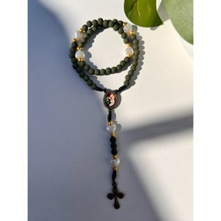 Terço São José Católico Verde Artesanal Presente Religioso em Oferta na Shopee