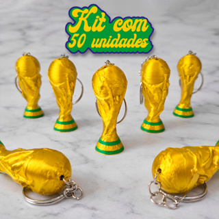 Kit 50 Chaveiros Troféu Copa do Mundo 2026 Lembrancinha Brinde Revenda Atacado Futebol World Cup em Oferta na Shopee