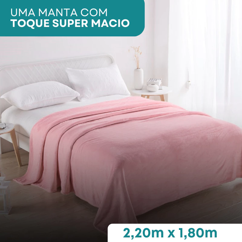 Cobertor Manta Casal 2,20x1,80m de Microfibra Hipoalergênica — foto 6