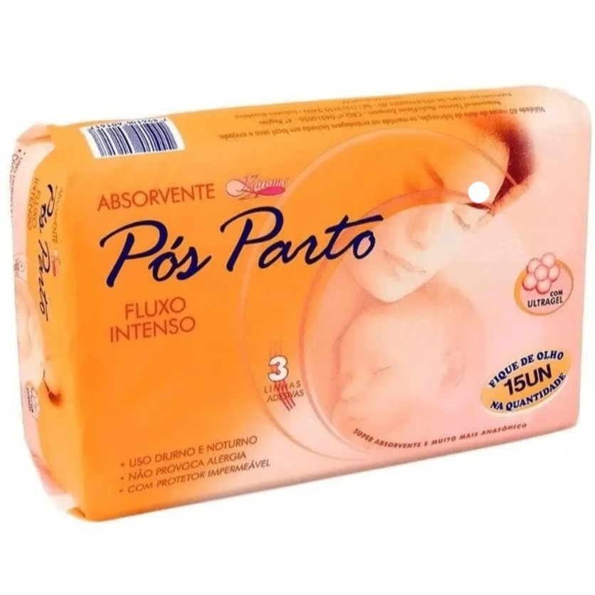 Absorvente Pós-Parto Karisma 15 Unidades | Alta Absorção e Conforto