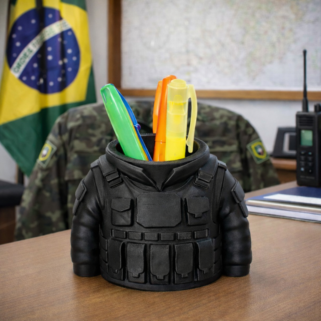 Porta Canetas Tático Militar Colete | Porta Lápis Organizador Mesa Escritório Home Office Gamer em Oferta na Shopee