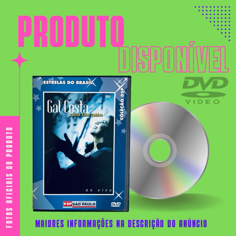DVD ESTRELAS DO BRASIL GAL COSTA - GAL CANTA TOM JOBIM AO VIVO