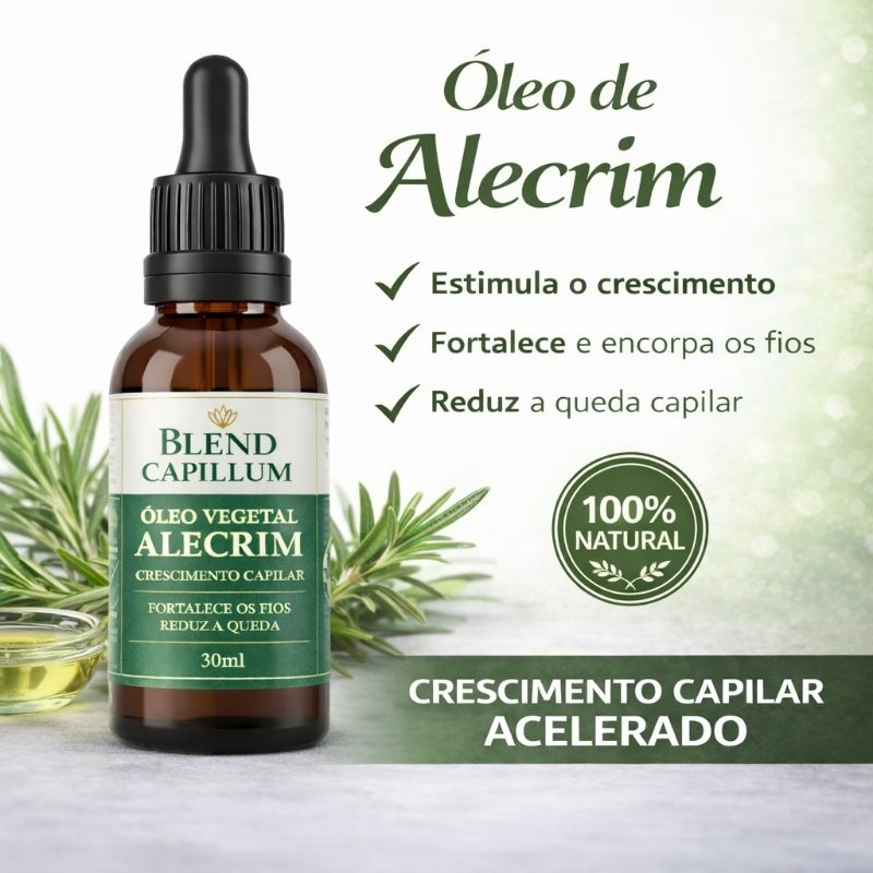 Óleo de Alecrim 30ml Crescimento Capilar Acelerado Anticaspa Antiqueda 100% Natural em Oferta na Shopee
