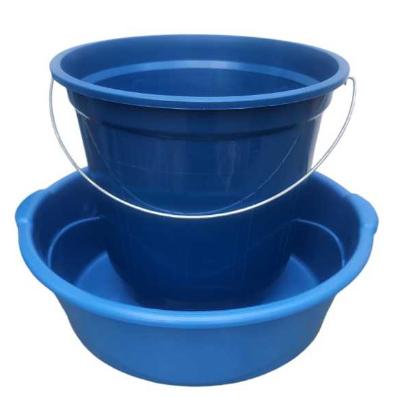 Kit Completo Limpeza Balde 7L + Bacia 6,5L Plástico Reforçado