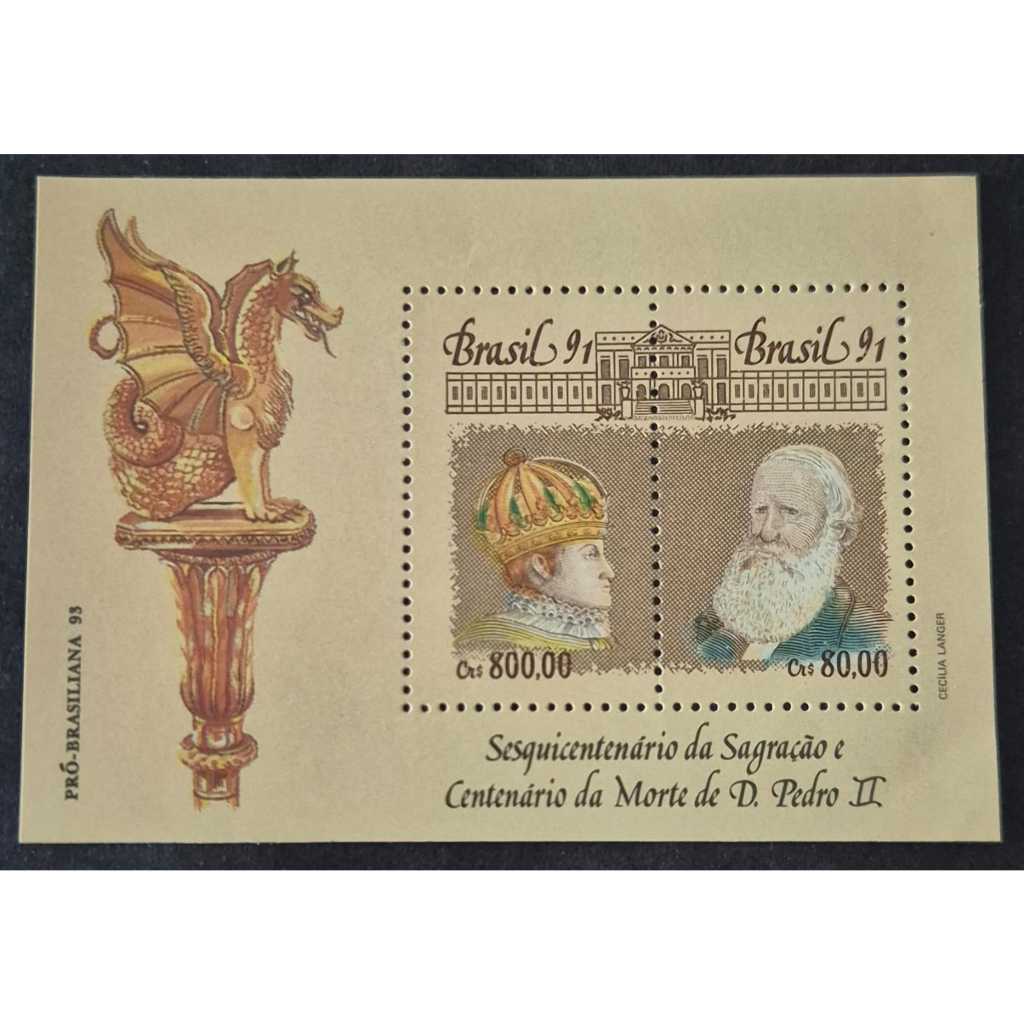 Bloco selo dos correios B89 - Pró Brasiliana - Filatelia