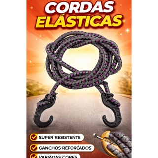 Kit com 10 Elásticos P/ Bagageiro Moto Carro Bicicleta Carga Extensor ponteira de Plástico em Oferta na Shopee