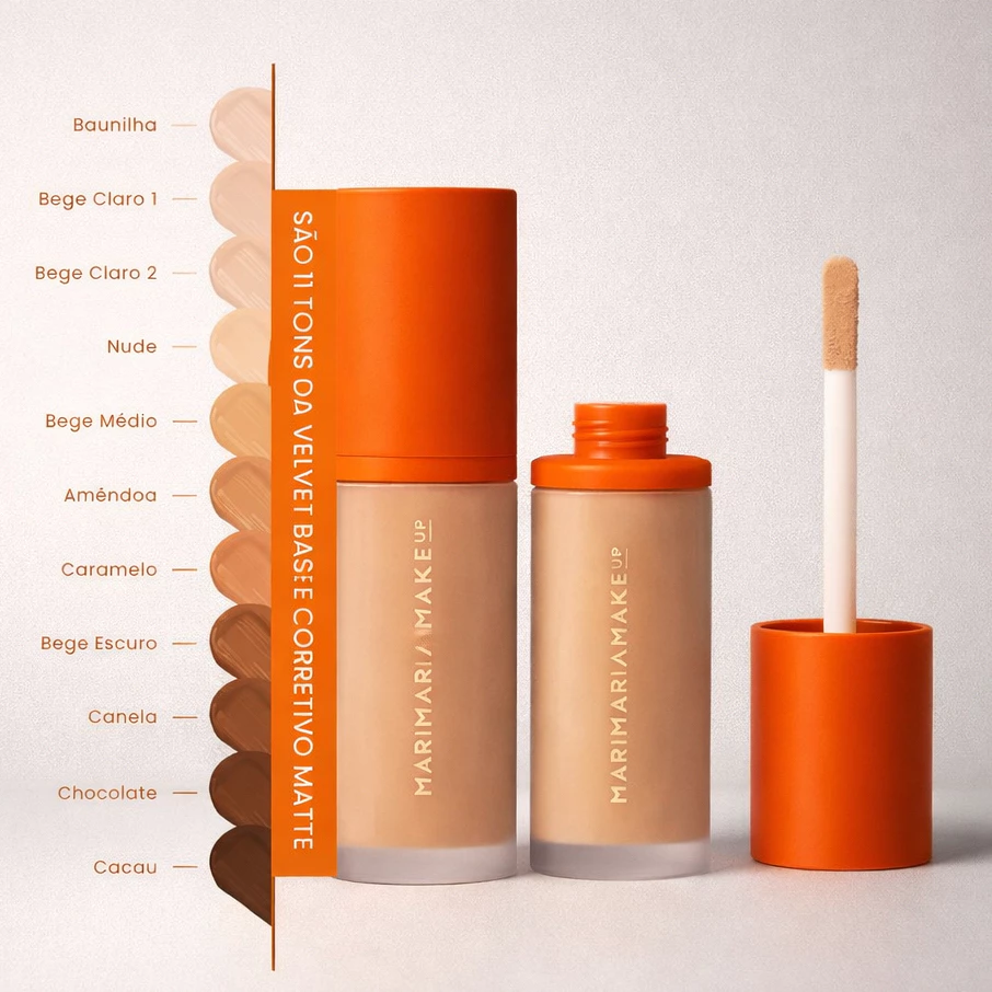 Base e Corretivo líquida Matte Velvet Skin MARI MARIA 25g — imagem 1