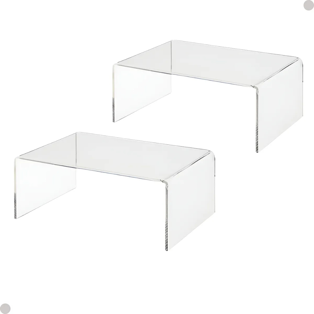 Organizador De Armario Geladeira Em Acrilico 30x19cm - 2pç Cor Transparente