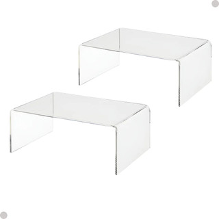 Organizador De Armario Geladeira Em Acrilico 30x19cm - 2pç Cor Transparente