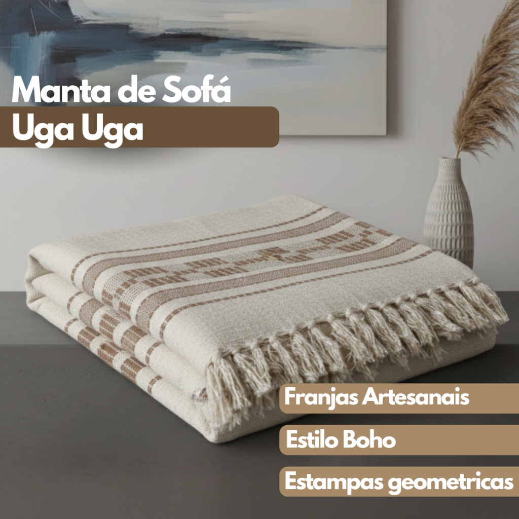 Manta para Sofá Cama 2,40×1,80m Protetora Algodão Xale Decorativo Sala Cobertor Leve