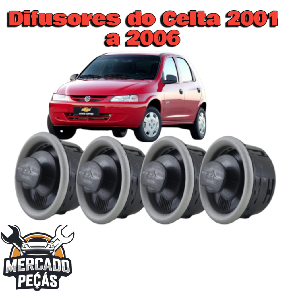 Difusor Saida De Ar Central e Lateral com Suporte Celta 2001 a 2006 Novo em Oferta na Shopee