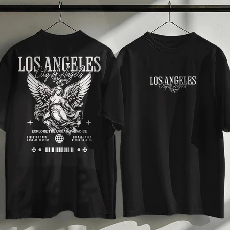 Camisa Camiseta StreetWear Unissex Los Angeles Angel Despache Imediato Atendimento 24 horas em Oferta na Shopee