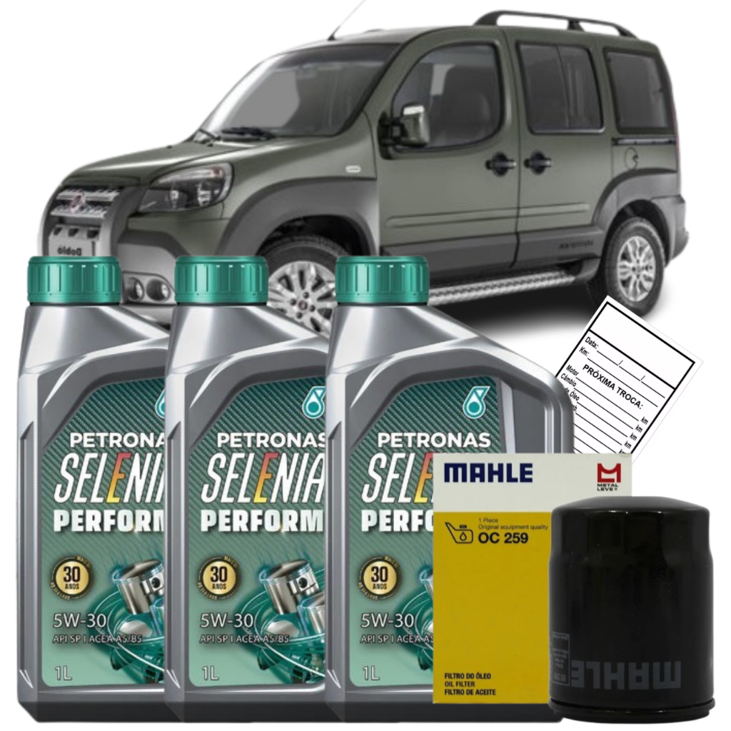 KIT TROCA OLEO 5W30 + FILTRO OLEO FIAT DOBLO 1.3 2002 2003 2004 2005 2006 2007 2008 2009 2010 2011 2012 2013 2014