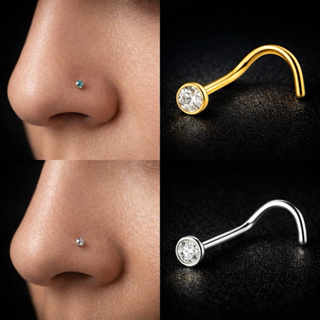 Piercing Nariz Nostril Titânio Ponto de Luz Filetado Zircônia PVD em Oferta na Shopee