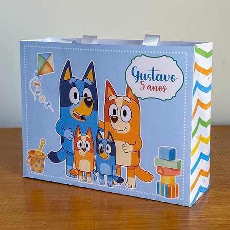 Sacolinha Personalizada bluey/ saquinho surpresa/ personalizados/ lembrancinha