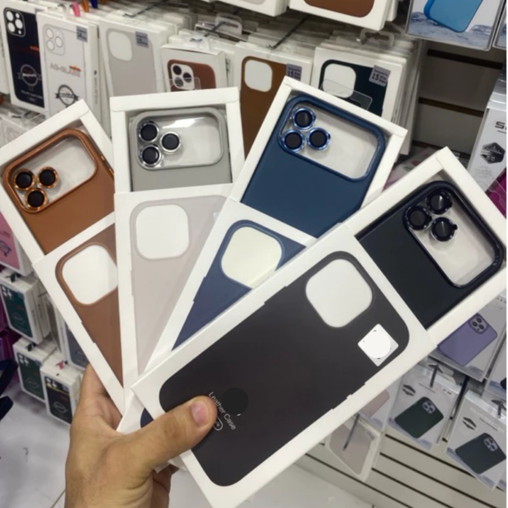 Capinha capa case magsafe de couro proteção para iphone 1112 13 14 15 16 17 Pro Max