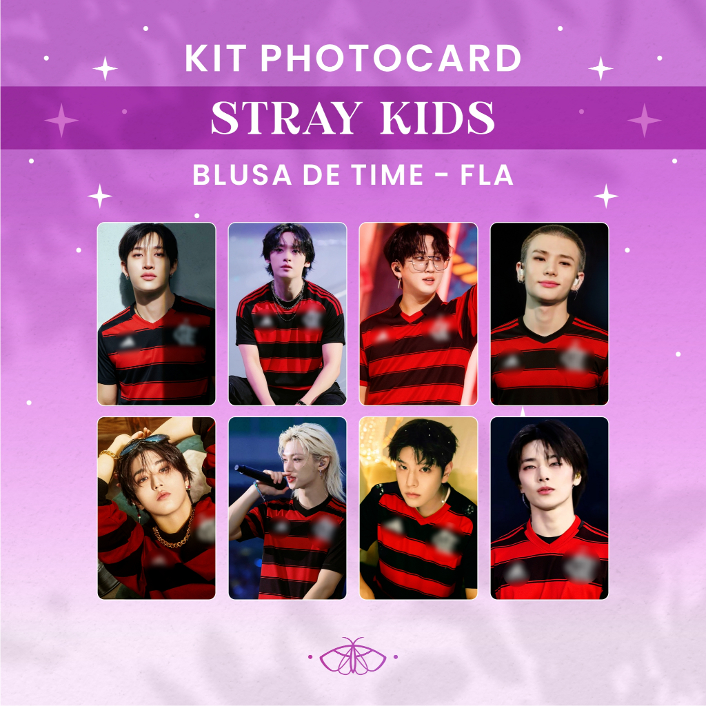 Photocard Stray Kids Blusa de Time • Escolha o Seu! Photocard Frente e Verso • Futebol Fla • K-pop Fanmade, STAY