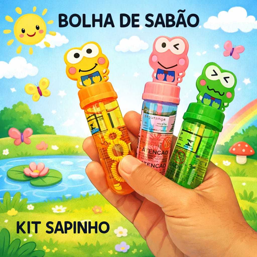 Kit Bolha de Sabão Sapinhos e Capivaras