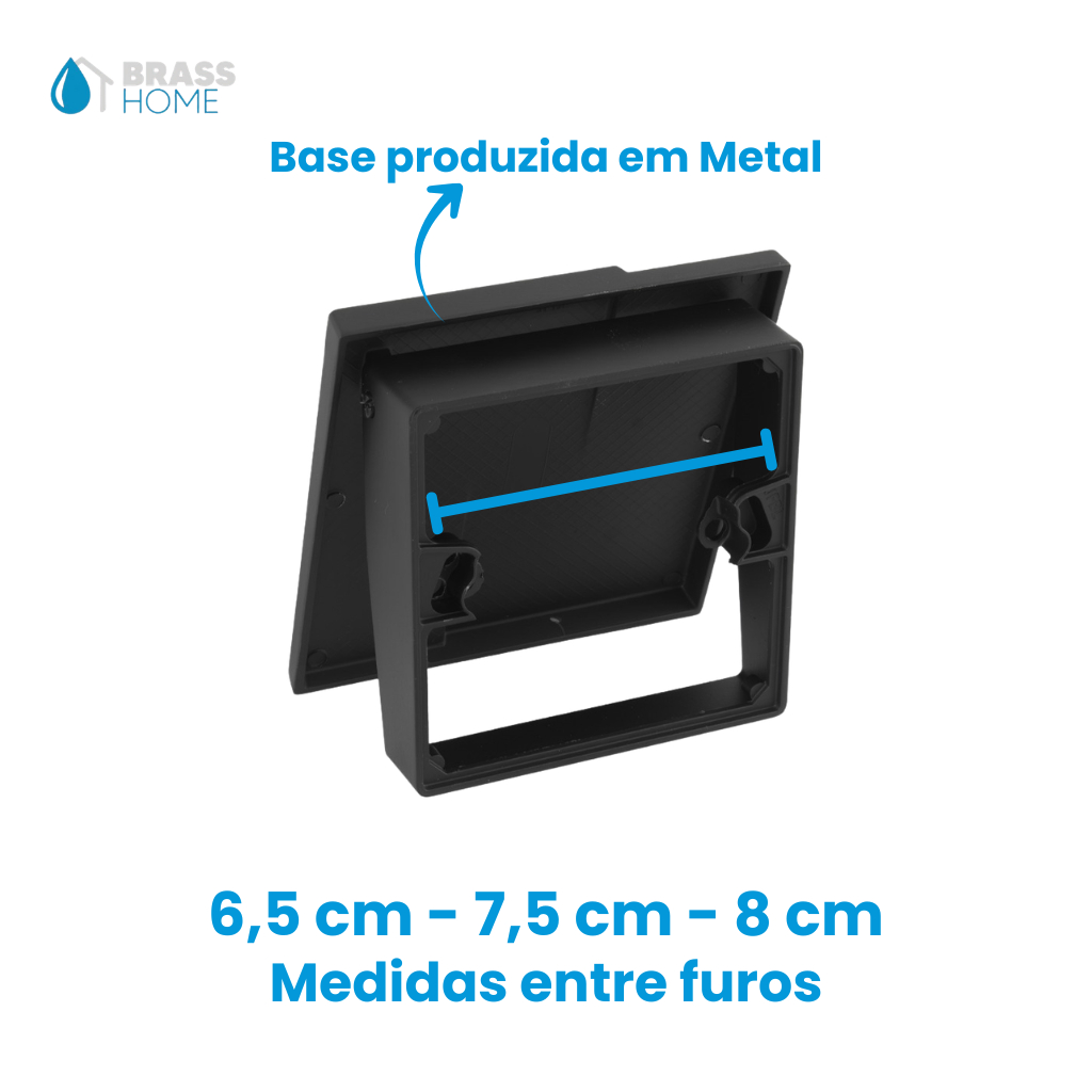 Acabamento Válvula de Descarga Metal Preto Fosco Luxo Deca Docol Hydra Fabrimar - Linha Abstra