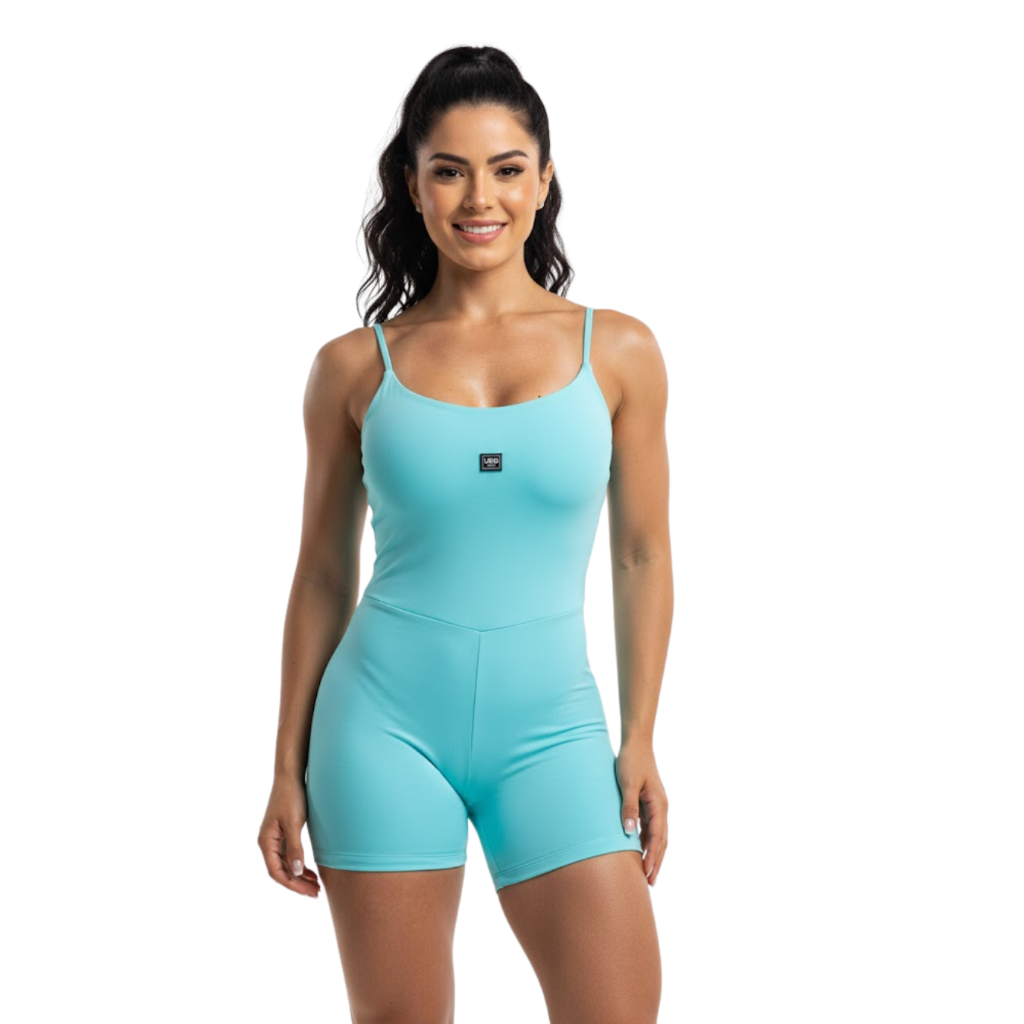 Macacão Fitness Modelador Fitness De Academia + Brinde Faixa De Cabelo
