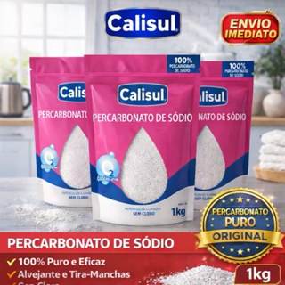 Percarbonato de Sodio Calisul -  100% Pure  - Tira Manchas Roupas Brancas e Coloridas em Oferta na Shopee