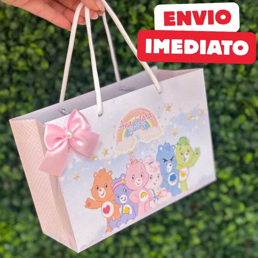 ENVIO RÁPIDO Sacolinha Surpresa Personalizada Ursinhos Carinhosos Candy | Lembrancinhas Aniversário
