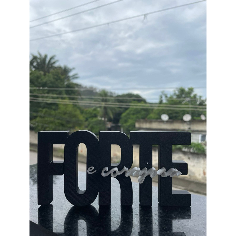 Decoração forte e corajoso, decoração cristã, decoração inspiradora, decoração para o lar