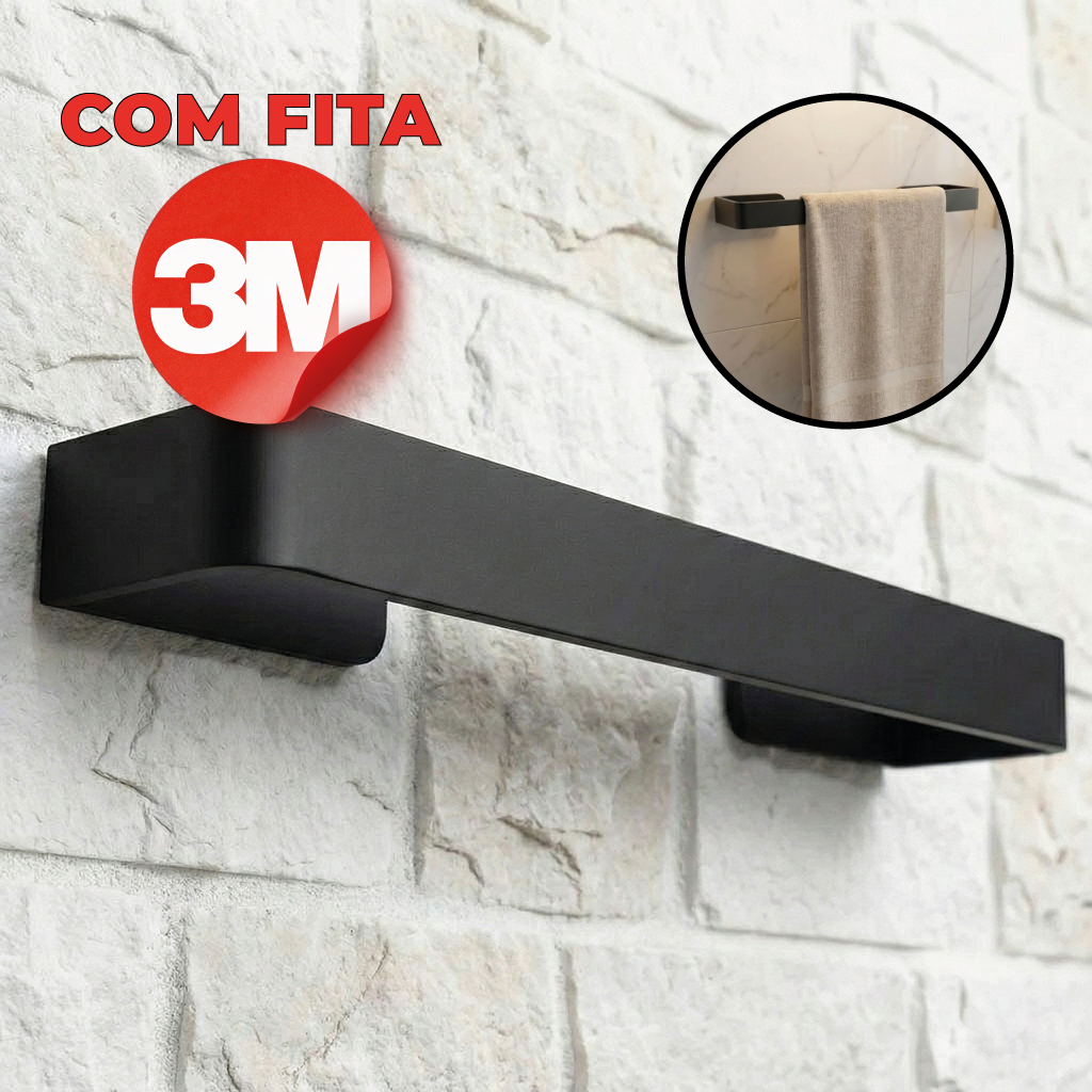 Porta Toalha de Rosto Banho Banheiro Lavabo Acessórios com fita Dupla Face Forte em Oferta na Shopee