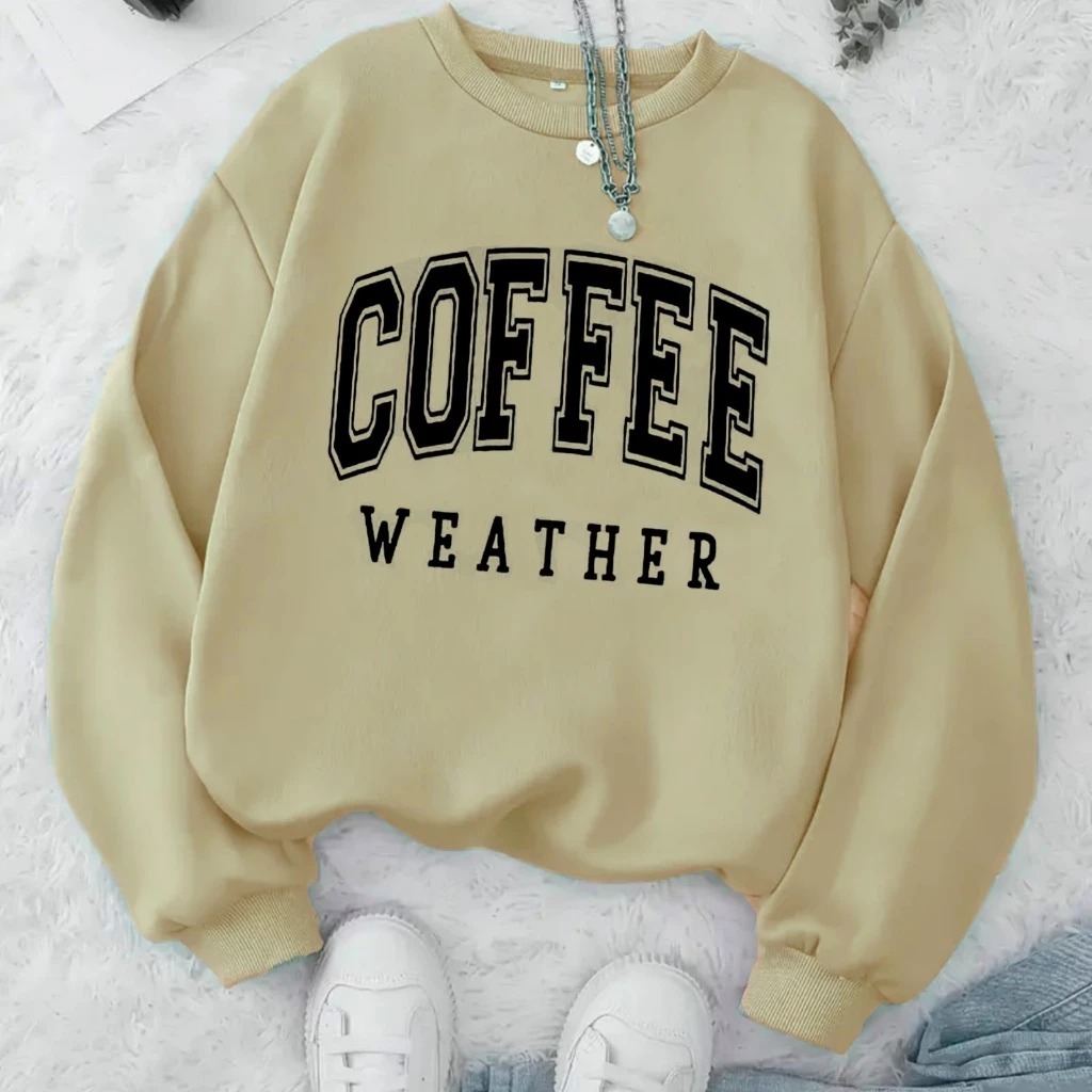 POLAR BEAR Careca Moletom Inverno Algodão Estampado Coffee Wearther