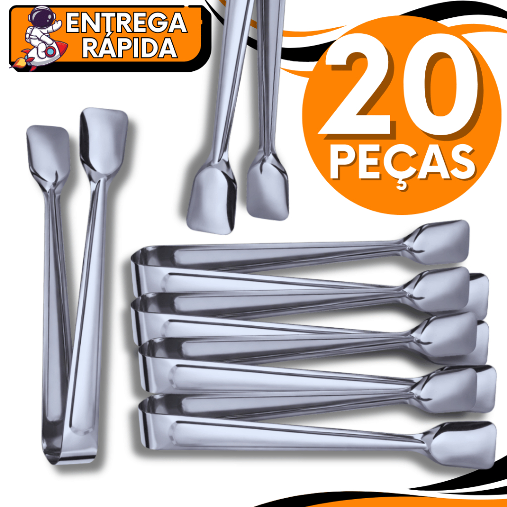 KIT Com 5/10/15/20 unid. Pegadores de Frios Salada Doce Gelo Petisco Carne  Aço Inox Multiuso Cozinha Pegador Utilidades