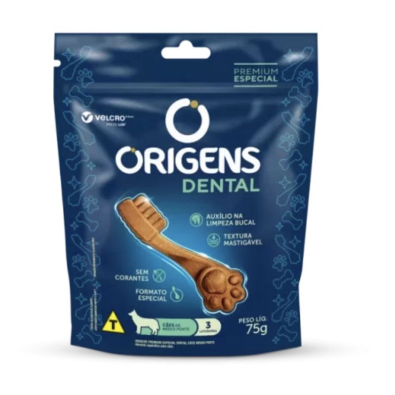 Petisco Dental Origens Para Cães Adultos de Pequeno Porte 75g