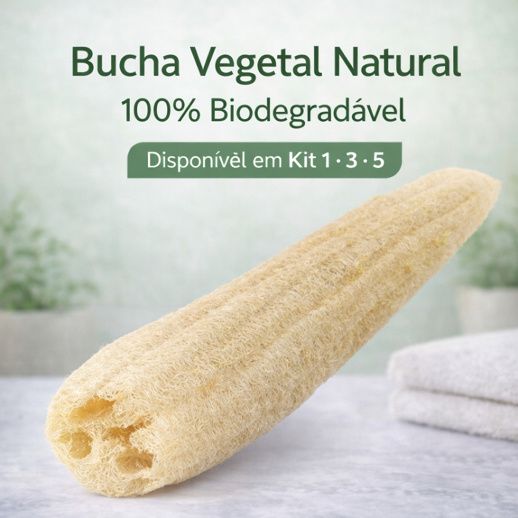 Bucha Vegetal Natural Inteira Luffa Bucha de Metro para Banho Louça Limpeza