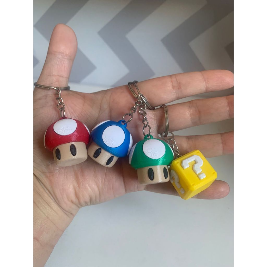 Chaveiro Caixa Box Mario Bros – Pronta Entrega! impresso em 3D em Oferta na Shopee