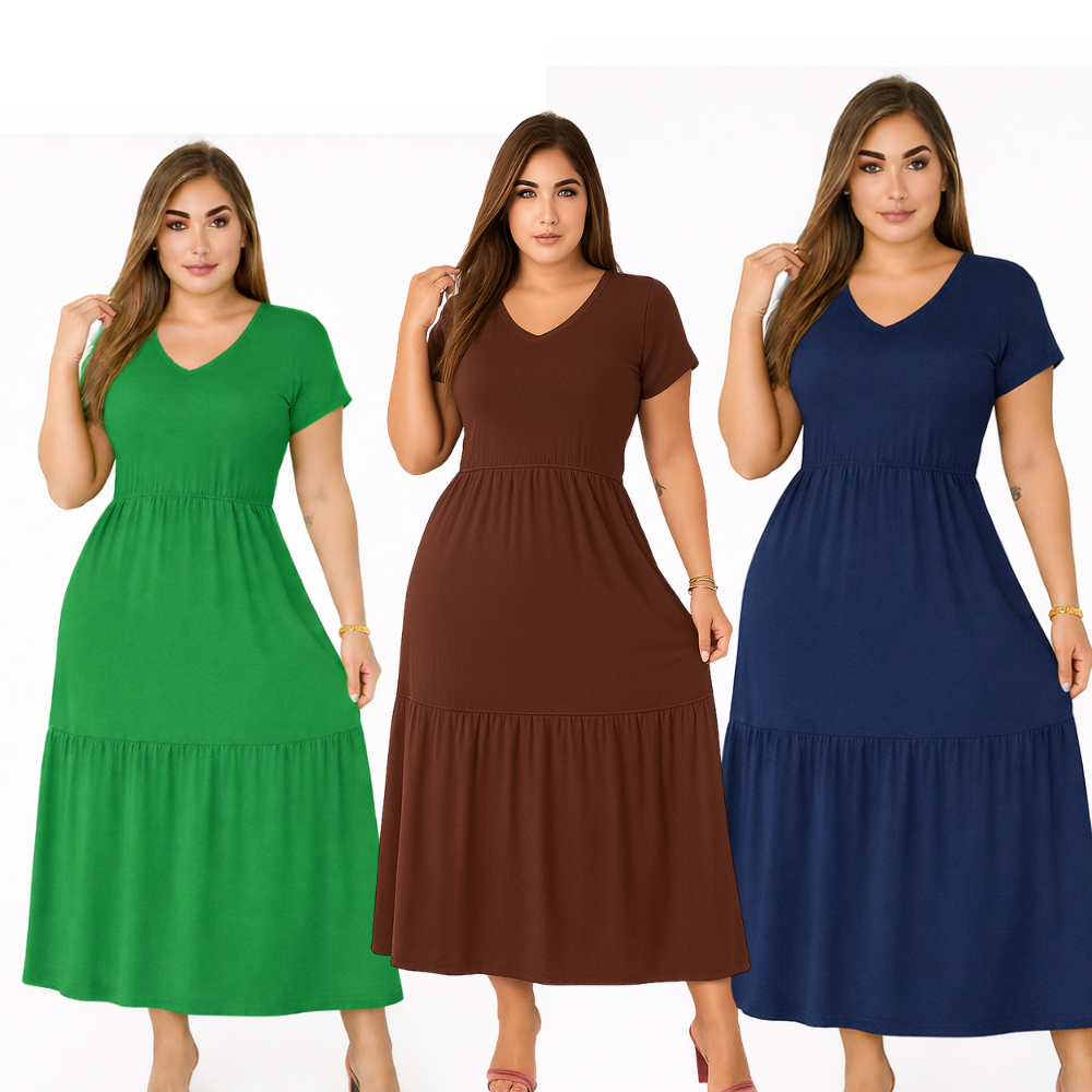 Vestido Longo Feminino Com Manga 03 Marias Vestido Estilo Evangelico em Oferta na Shopee