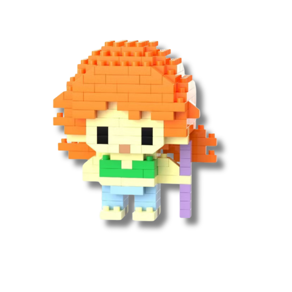 Mini Blocos de Montar One Piece Nami 187 Peças para Crianças com Peças Pequenas e Coloridas - Bricks