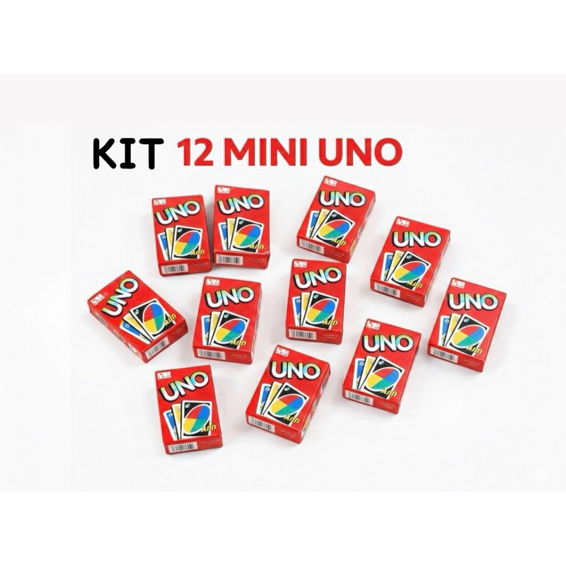 Mini Uno Lembrancinha 12 Jogo de cartas festas aniversario em Oferta na Shopee