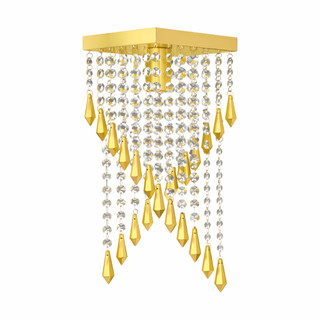 Lustre Luminária Plafon Dourado Sala Quarto Cozinha Ch
