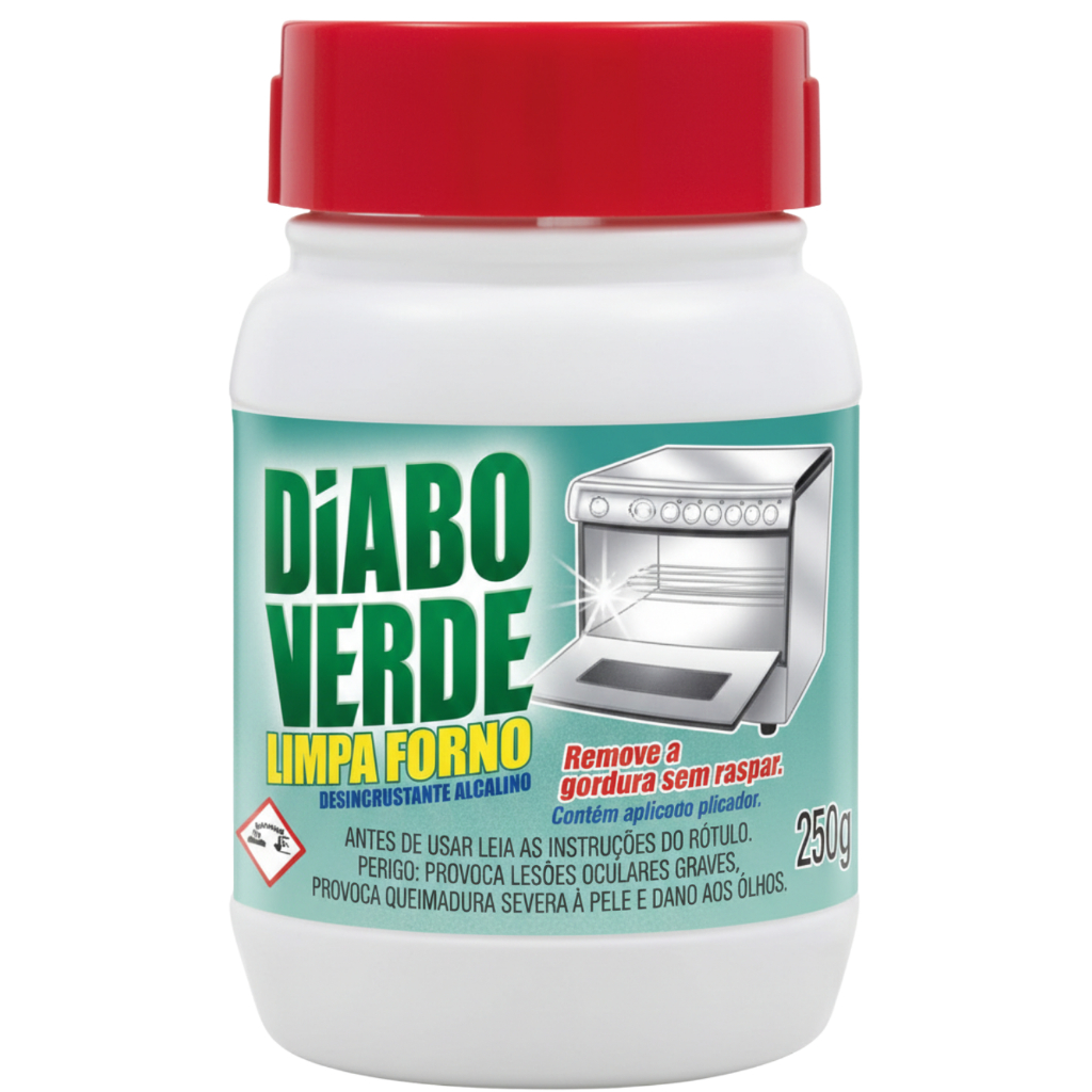 Limpa Forno Diabo Verde Removedor de Gordura Com Aplicador 250g em Oferta na Shopee