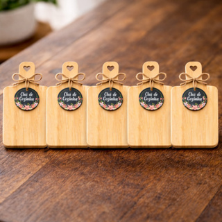 Kit 30 Mini Tábuas Madeira Natural para Lembrancinhas de Festas Chá de Cozinha em Oferta na Shopee