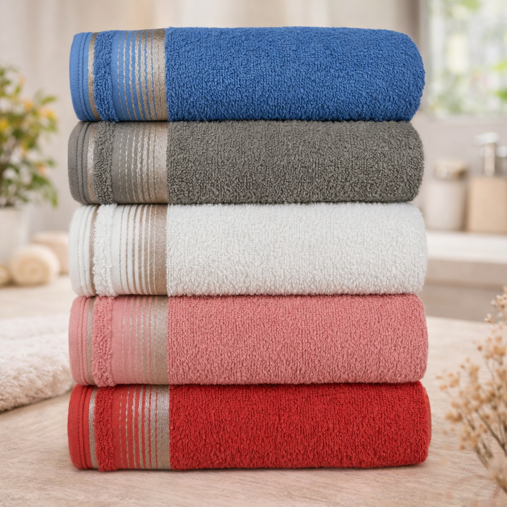 KIT C/4 Toalhas de Rosto Luxo 100% Algodão 45x70cm | Alta Absorção | Macia | Felpuda Sortidas em Oferta na Shopee