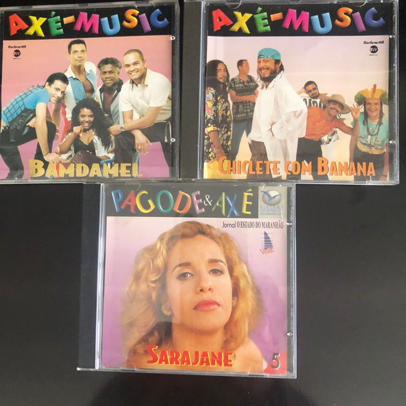 Lote 6 Cds Axé Pagode Sarajane Bamda Mel Chiclete