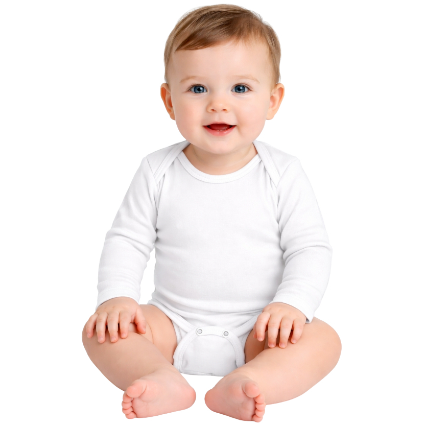 Body Bebê Suedine 100% Algodão - Manga Longa - Infantil - Cores Variadas em Oferta na Shopee